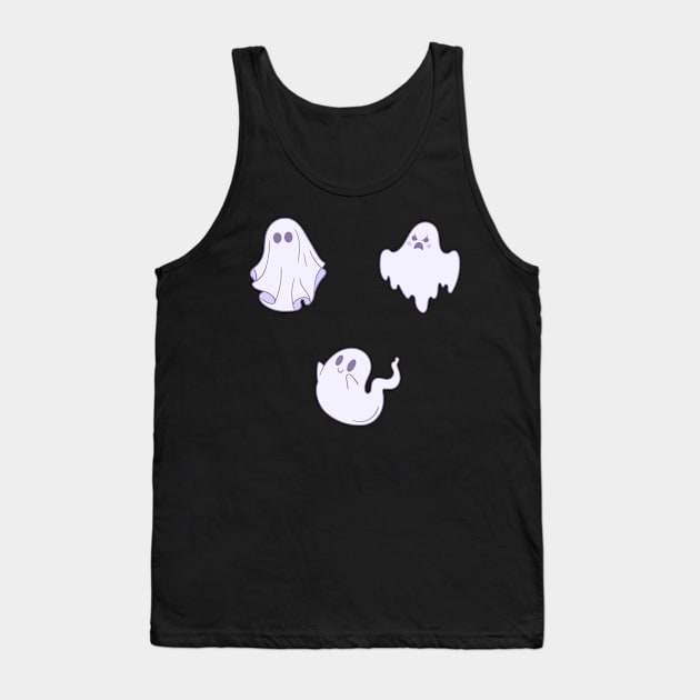 Cute Ghost Pack Tank Top by myabstractmind